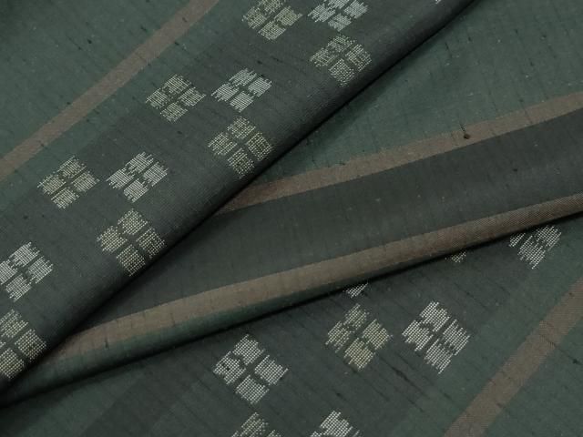 平和屋着物●上質な紬　横段吉祥文　正絹　逸品　未使用　CABI2359yc 17,316円