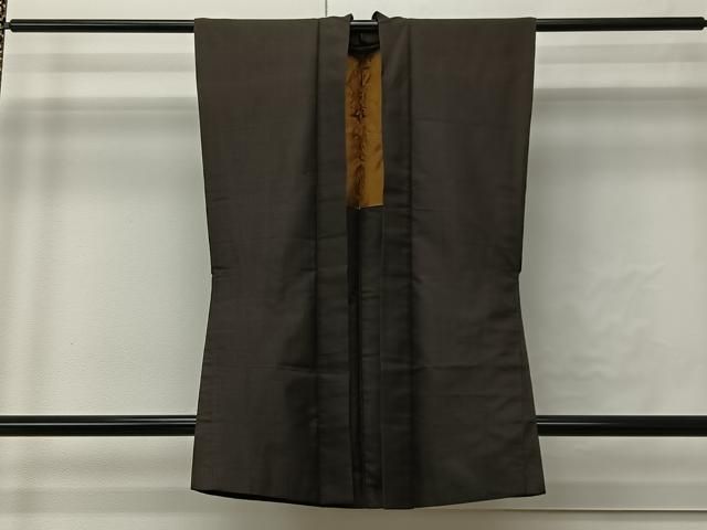 平和屋着物∞男性　袖無し羽織　紬地　縞　正絹　逸品　CABI9288ua