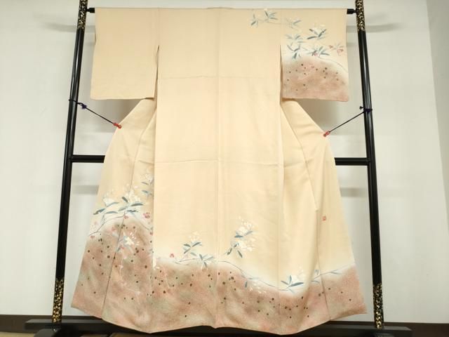 平和屋着物●訪問着　作家物　箔散らし　枝花文　暈し染め　正絹　逸品　DABG2667ud 27,690円