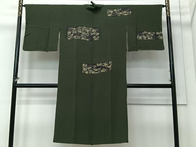 平和屋着物∞道中着　蔦の葉文　鬼しぼ縮緬　ロング丈　正絹　逸品　未使用　CABI9267ua 10,920円