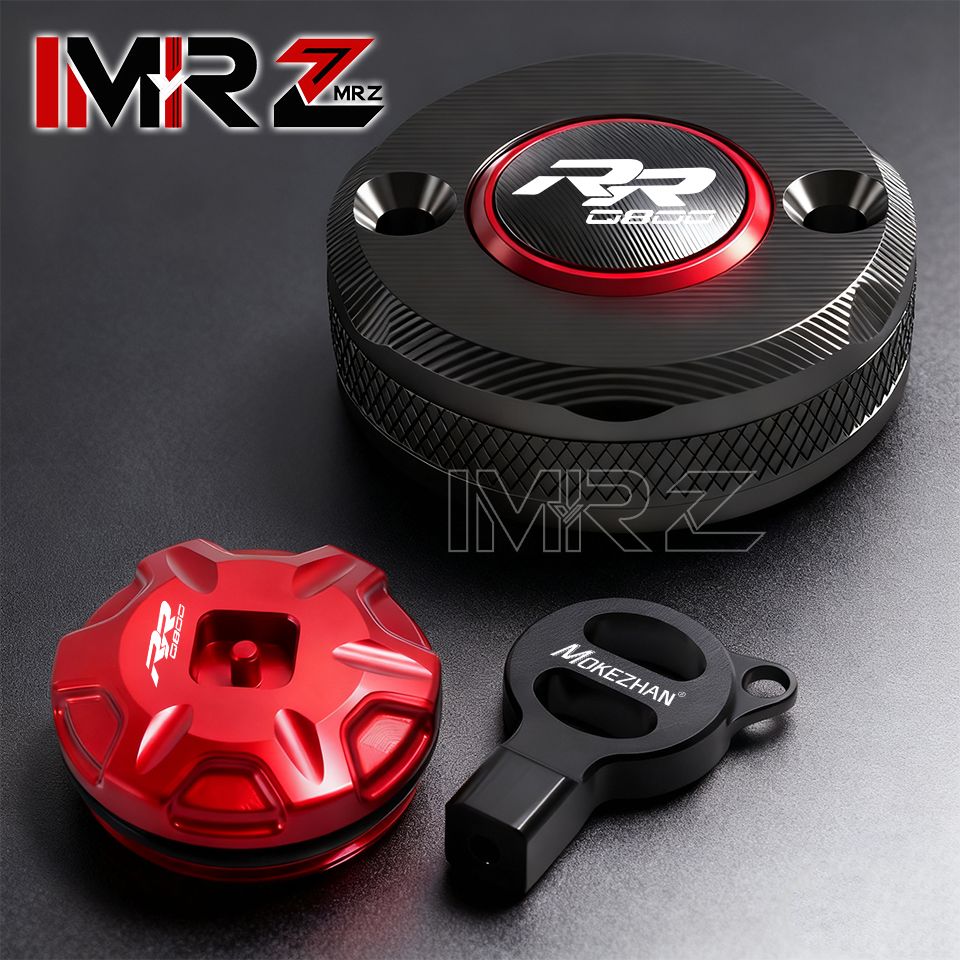MOKEZHAN QJMOTOR SRK800 SRK800RR対応 ブレーキ液リザーバーカバー エンジンオイルフィラーキャップ アルミ製