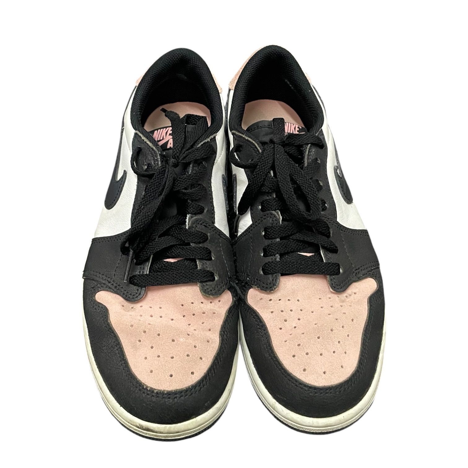 NIKE ナイキ AIR JORDAN エアジョーダン1 レトロ　ロー　OG　GS　外限定 日本未発売モデル レディース スニーカー ローカット BLACK/BLEACHED CORAL/WHITE/GREY FOG ピンク　ファッション　靴 7,200円