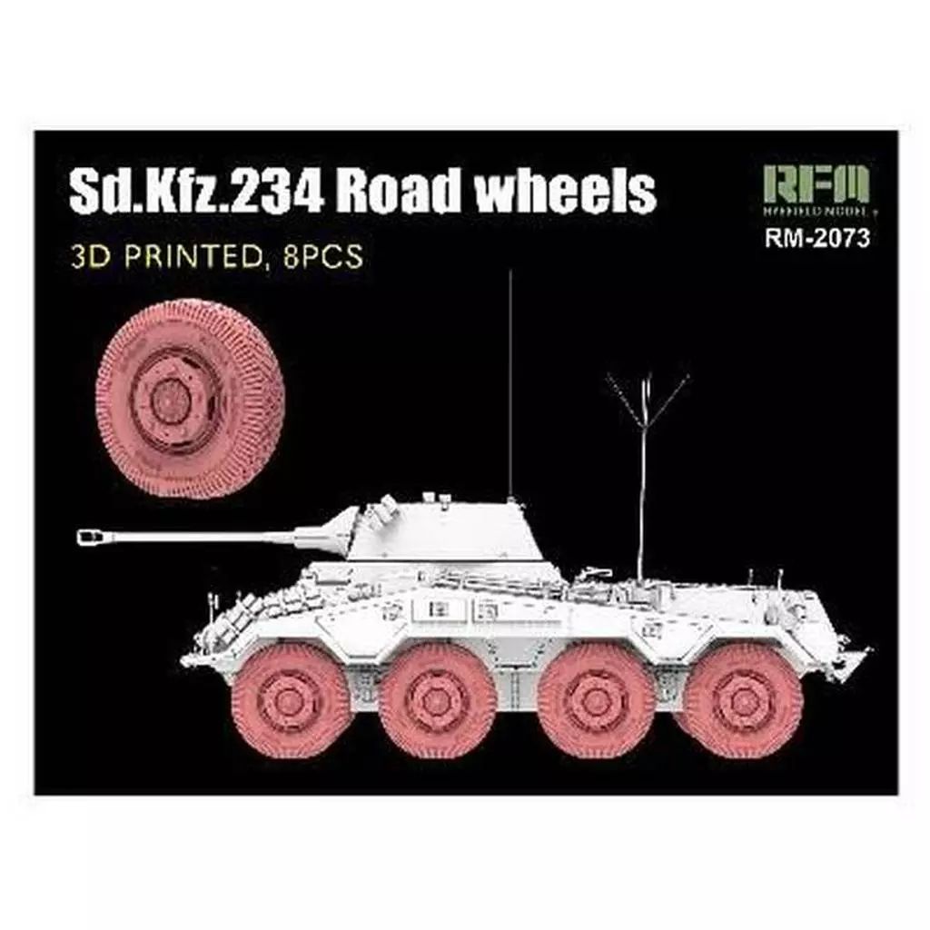 [중고] 프라모델 1/35 Sd.Kfz. 234/2 퓨마 휠 세트 (3D 프린터, 8개 팩) 디테일 업 파츠 [RFM2073]