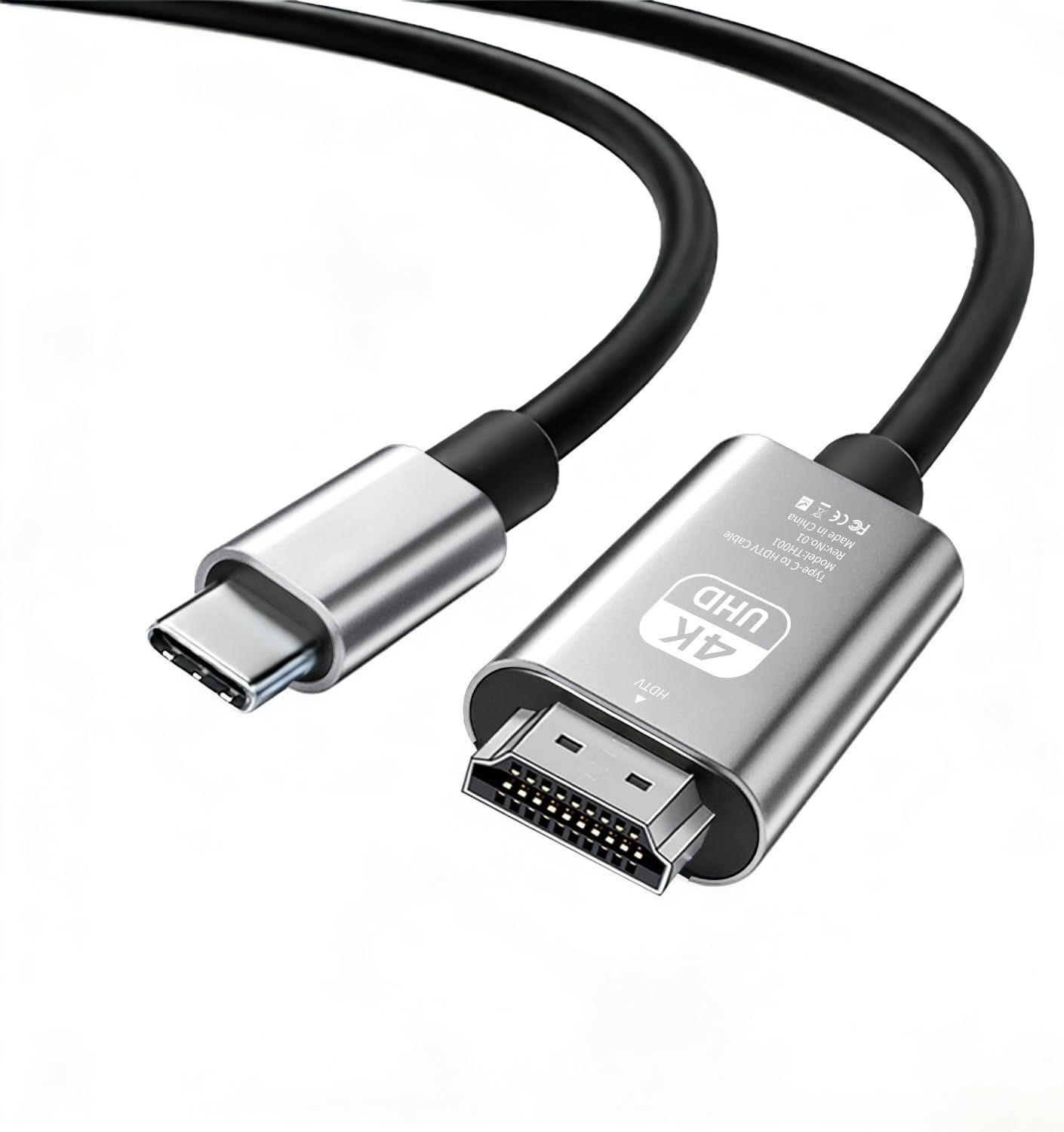 USB-C HDMI 변환 케이블, 1.8m, 4K/HDR 호환, DP Alt 모드 전용, 맥북/아이패드 호환