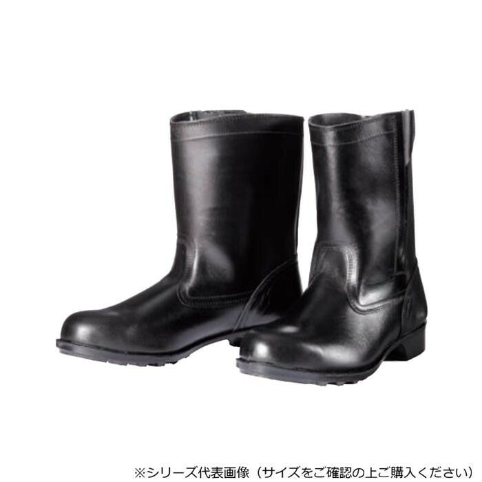 サイドチャックでブーツ丈もすっと履ける ドンケル 安全靴 半長靴 チャック付き 鋼製先芯ゴム底 25.5cm 606T