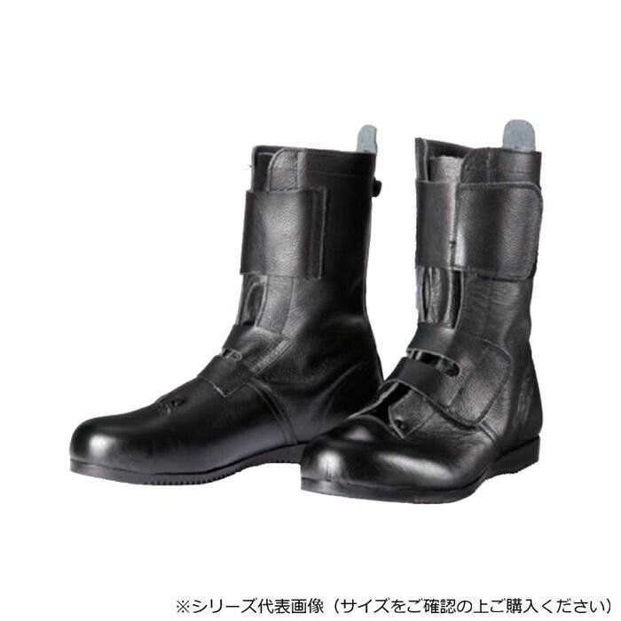 面ファスナー式で高所現場でも手早く履ける ドンケル 高所作業用安全靴 長編上靴 マジック 鋼製先芯ゴム底 26.5cm 出初め マジック式