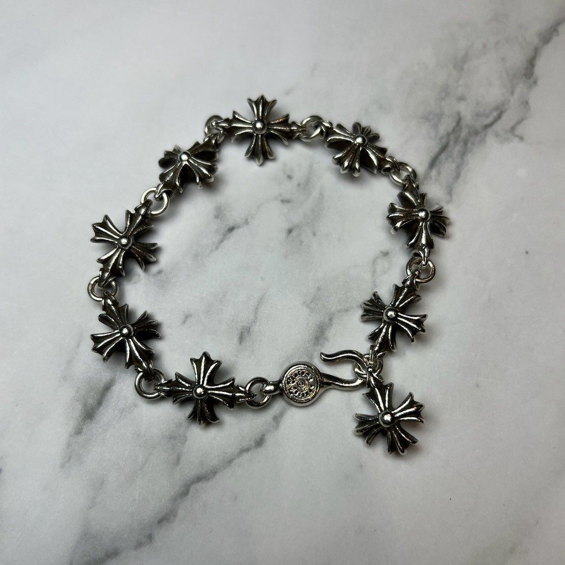 クロムハーツ　ブレスレット　カットアウトCHプラス　シルバー　9LINK　AB品 3029
