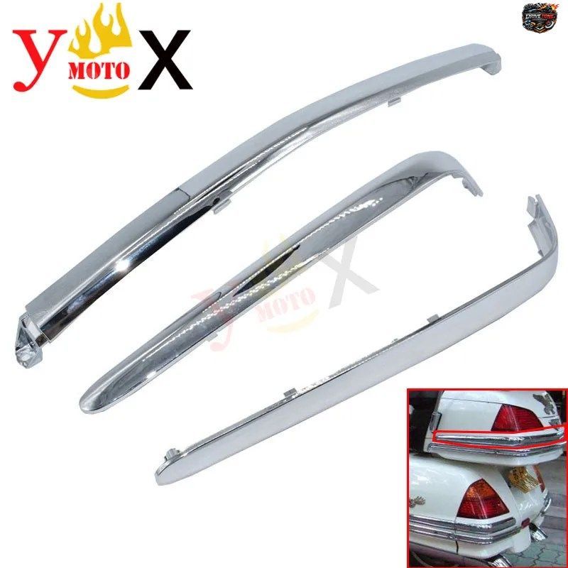 ホンダ ゴールドウイング GL1800 2001-2006 用 オートバイ用クローム ABS 上部中央/左/右トランク サドルバッグ アクセント トリム ストリ 6,857円