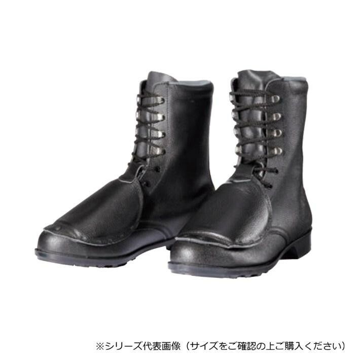 先芯まで覆う甲プロテクタが衝撃をやわらげる ドンケル 安全靴 長編上靴 ひも付き 鋼製先芯ゴム底 28cm 604甲プロ