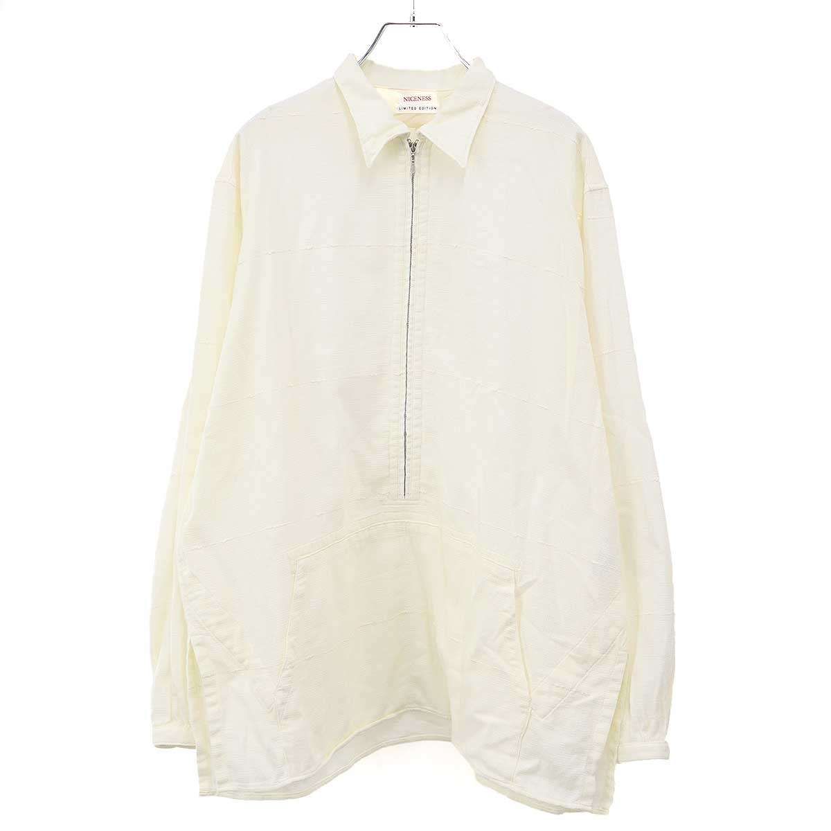 NICENESS ナイスネス 26SS 柿乃葉別注 Ex GIGLI Limited Edition ジッパープルオーバーシャツ NK-2504Y17 アイボリー L 55,550円