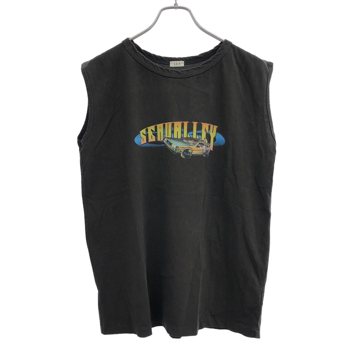 SEA シー SEA GRAPHIC TANK デロリアンプリントタンクトップ 11076326 チャコール系 F