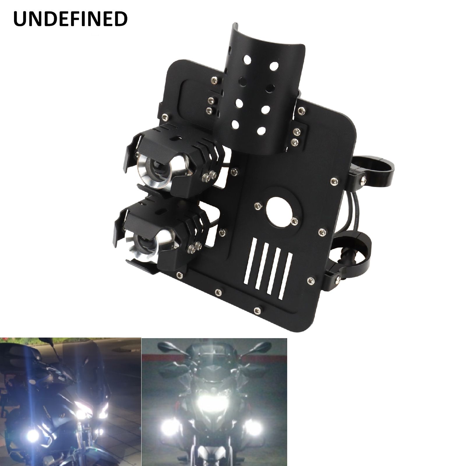 ホンダ ヤマハ オフロード対応 LEDフォグライト 41mmフォークブラケット付き 12V〜80V ホワイト