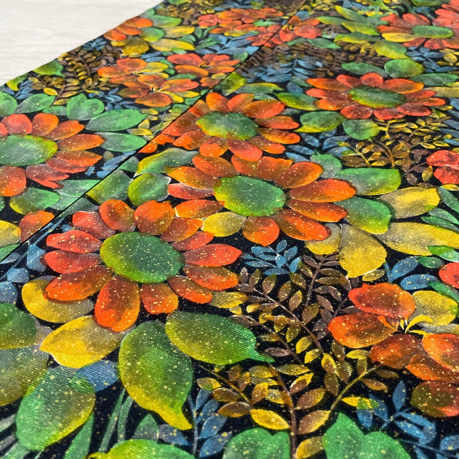 小紋 鮮やかな花模様 着物 正絹 X-6335 6,248円