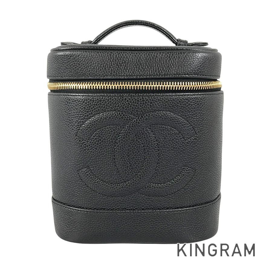 シャネル CHANEL キャビアスキン バニティケース sh【中古】