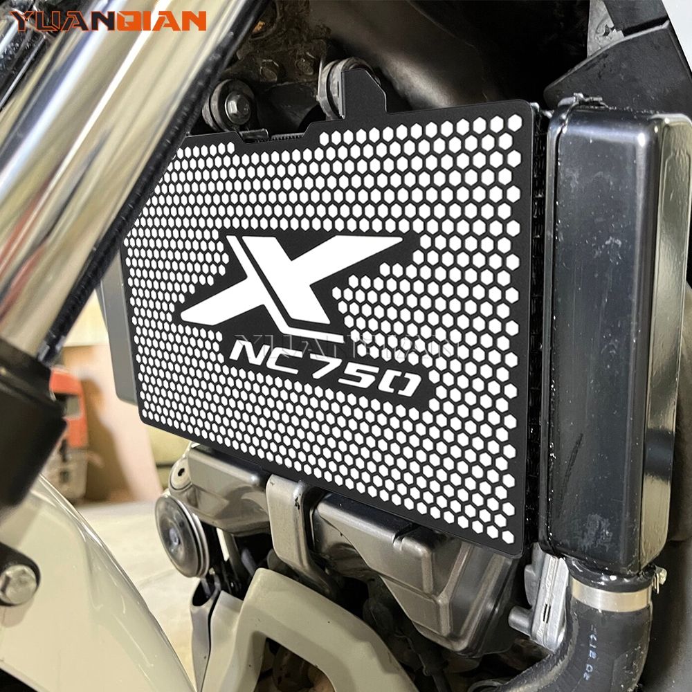 YUANQIAN ホンダ NC750X NC750S 2014〜2026対応 ラジエーターグリルガードカバー アルミ製 ブラック