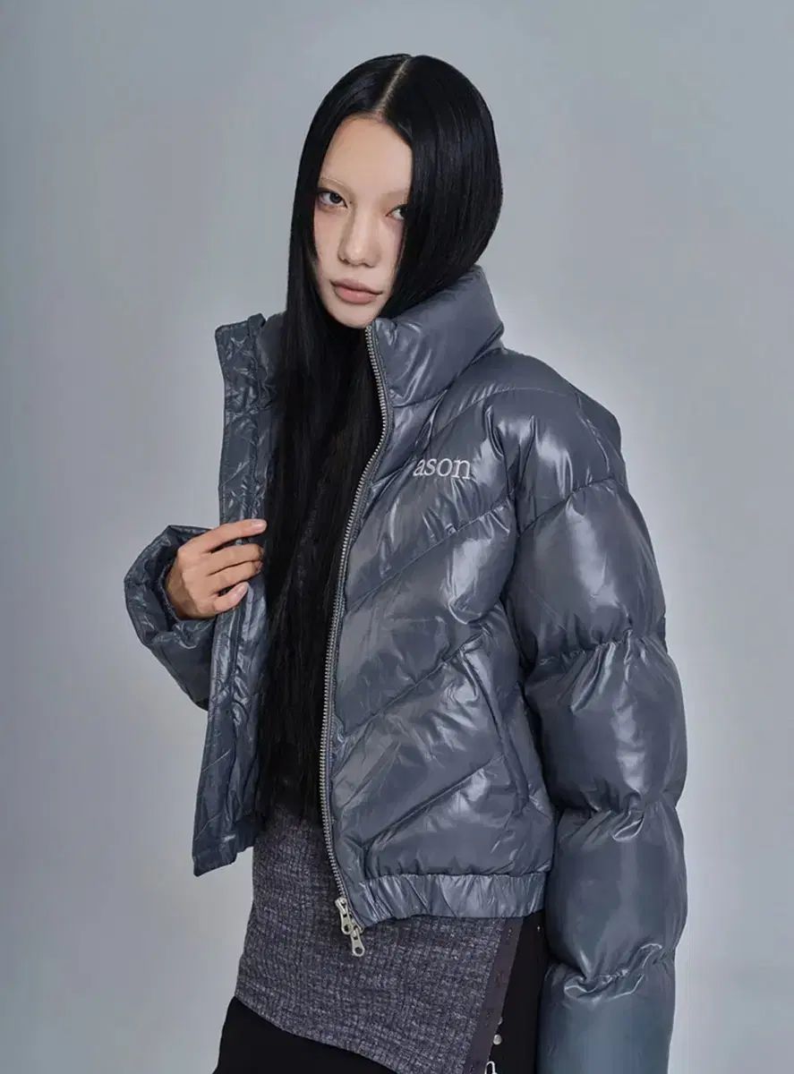 アズオン BETTY PUFFER JACKET チャコール