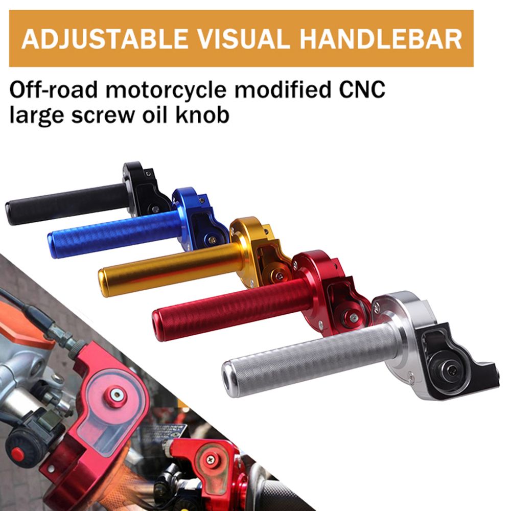 汎用22mmハンドルバー用 CNCアルミスロットルグリップ クイックツイスター ホンダCRF ヤマハ カワサキ ダートピットバイク対応