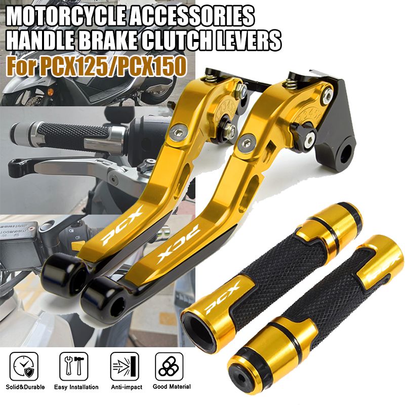 PCX125 PCX150対応 ブレーキクラッチレバー 7/8インチ22mmハンドルバーグリップエンド付き