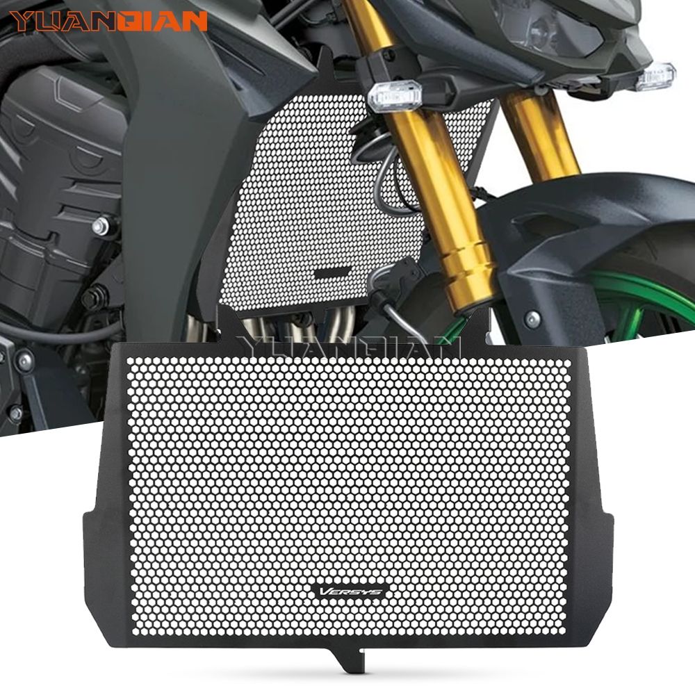 YUANQIAN カワサキ Z1100 Ninja1100SX Versys1100 2025〜2027対応 ラジエーターグリルカバーガード アルミ製 ブラック
