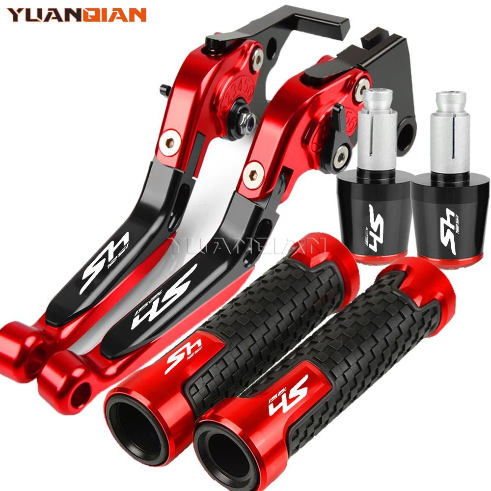 YUANQIAN ホンダ SH125 SH125i 2008〜2023対応 アジャスタブル ブレーキクラッチレバー ハンドルバーグリップセット