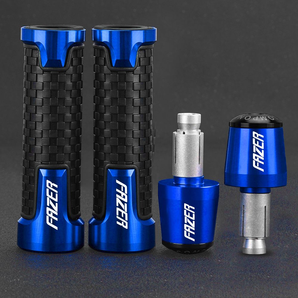 YUANQIAN ヤマハ FZS600 Fazer 1998〜2003対応 ハンドルバーグリップ グリップエンドプラグ 7/8インチ22mm