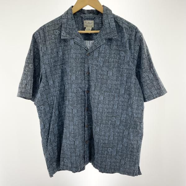 【中古】L.L.Bean TRADITIONAL FIT 総柄 開襟シャツ サイズL 青色[91] 5,947円