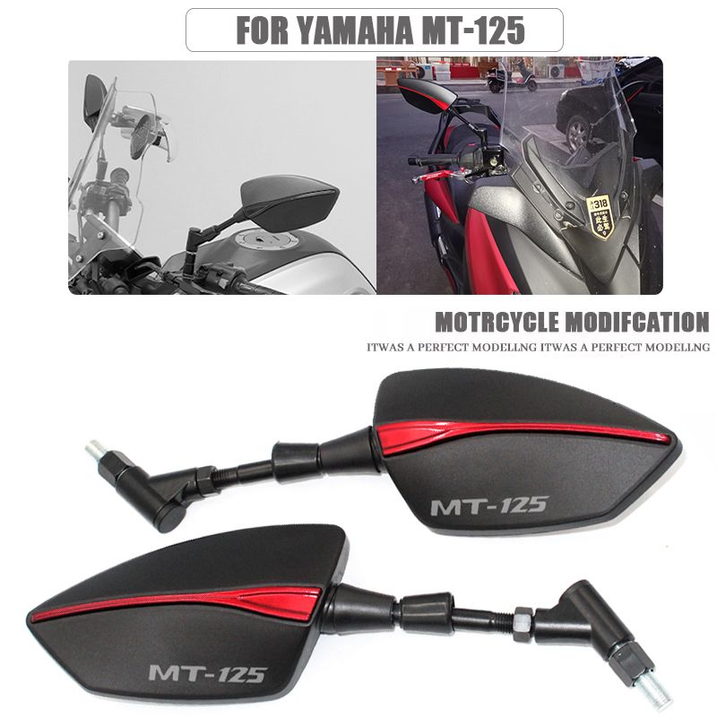 ヤマハ MT-125対応 汎用バイクミラー CNCアルミ製 8mm 10mm対応