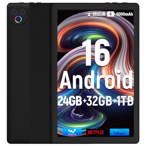 R★タブレット - HiGrace 10インチ Android16 Wi-Fiモデル 1280*800 IPS画面 RGBライト搭載 24GB+32GB+1TB拡張 6000mAhバッテリー Bluetooth5.4 アンドロイド タブレット c27a0f1e
