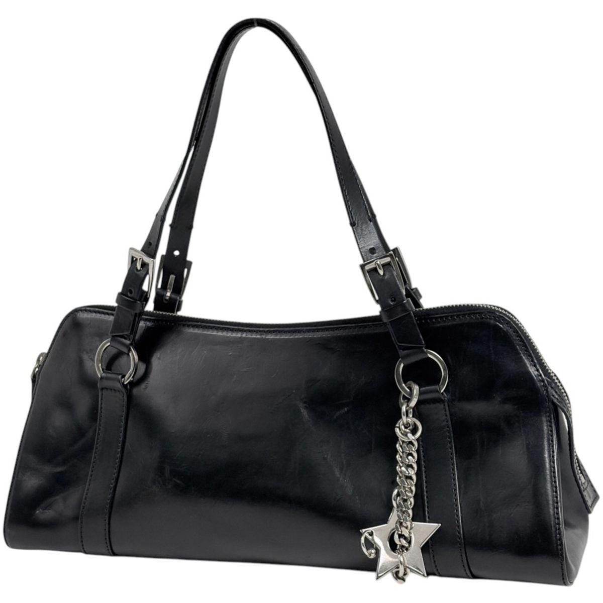 クリスチャンディオール Christian Dior ハンドバッグ ハードコア レザー ブラック レディース 【中古】