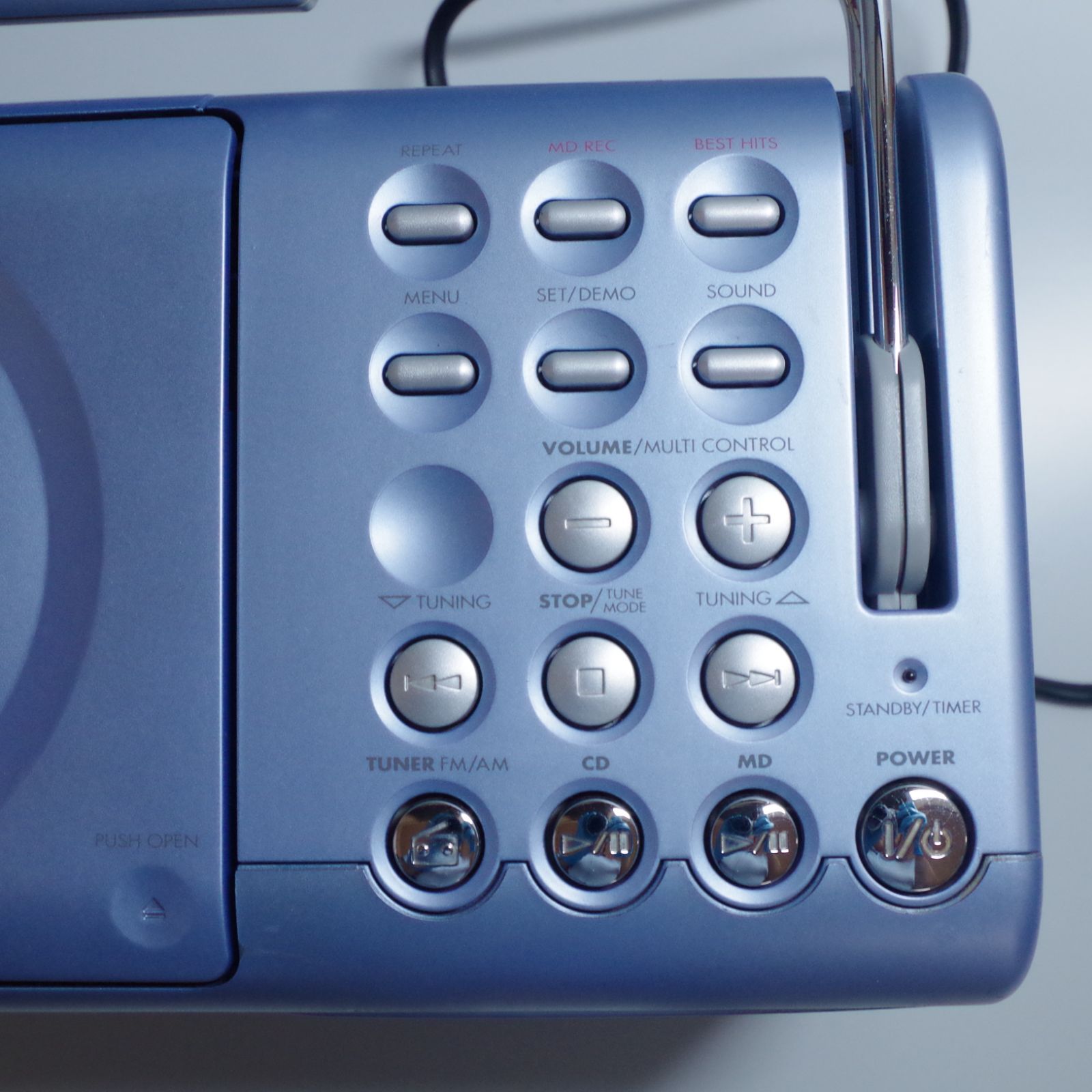 A7652 KENWOOD MDX-02 CD/MDラジカセ 動作確認済み CD・MD再生OK