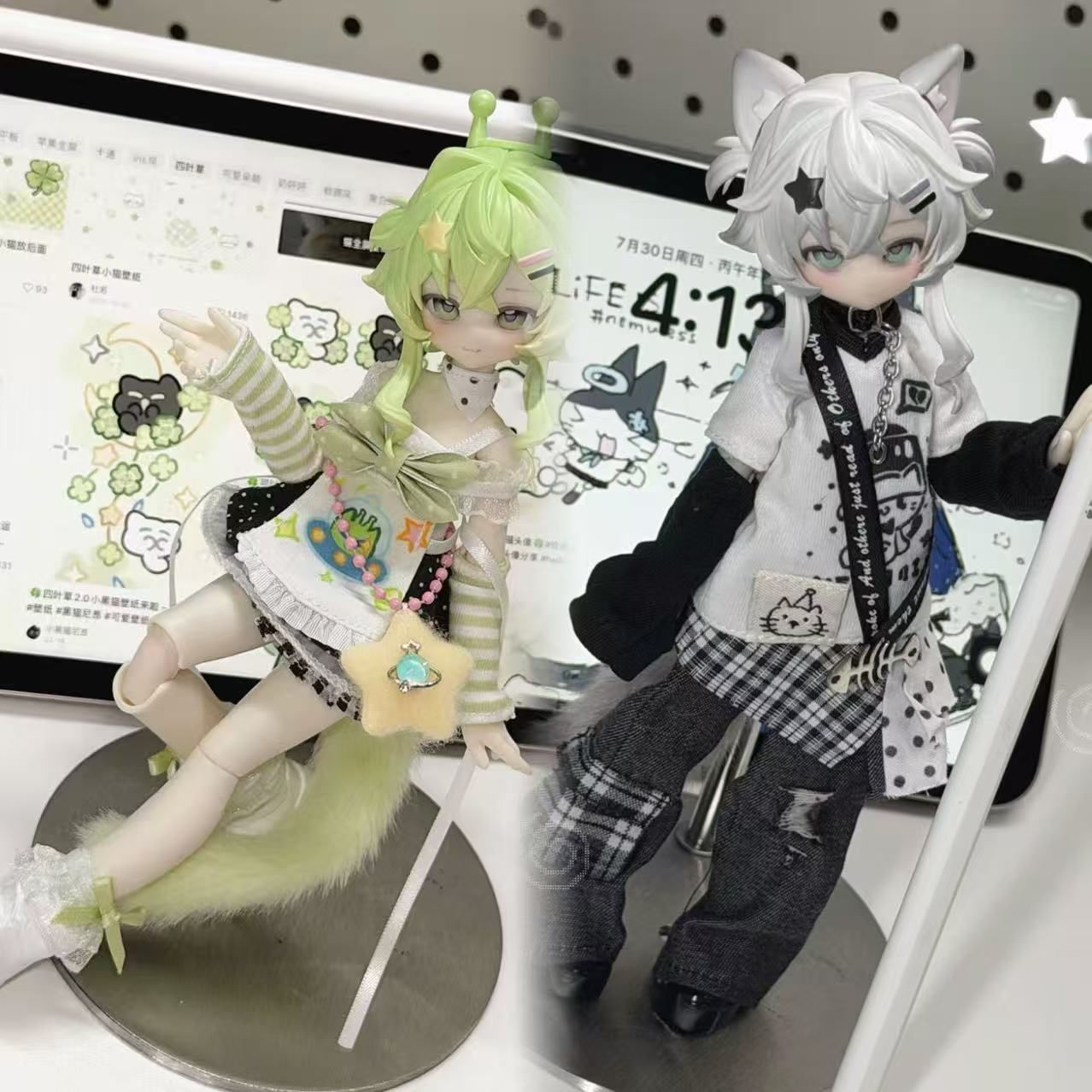 予約販売 初予定:2026年9月下旬～10月中旬頃 ★不可食用人形 Inedible Doll ニャニャニャ次元 1/8スケール単品ドール 宇宙ネコ &シルバーシェーデッド 箱・ブリスターつき 吊下 限定セット 11,175円
