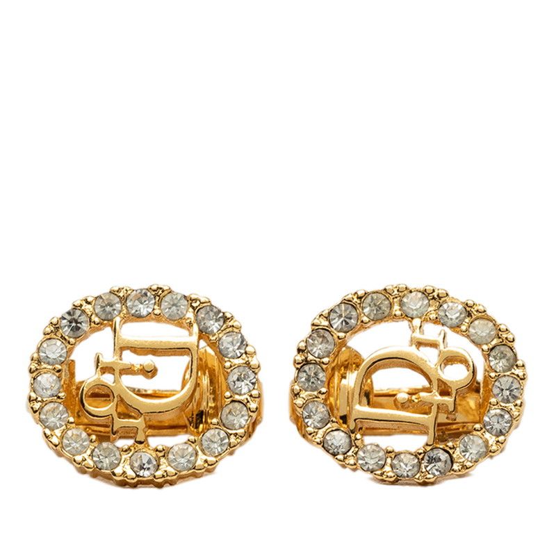 ディオール ロゴ イヤリング ゴールド メッキ ラインストーン レディース Dior【1-0282130】 12,264円