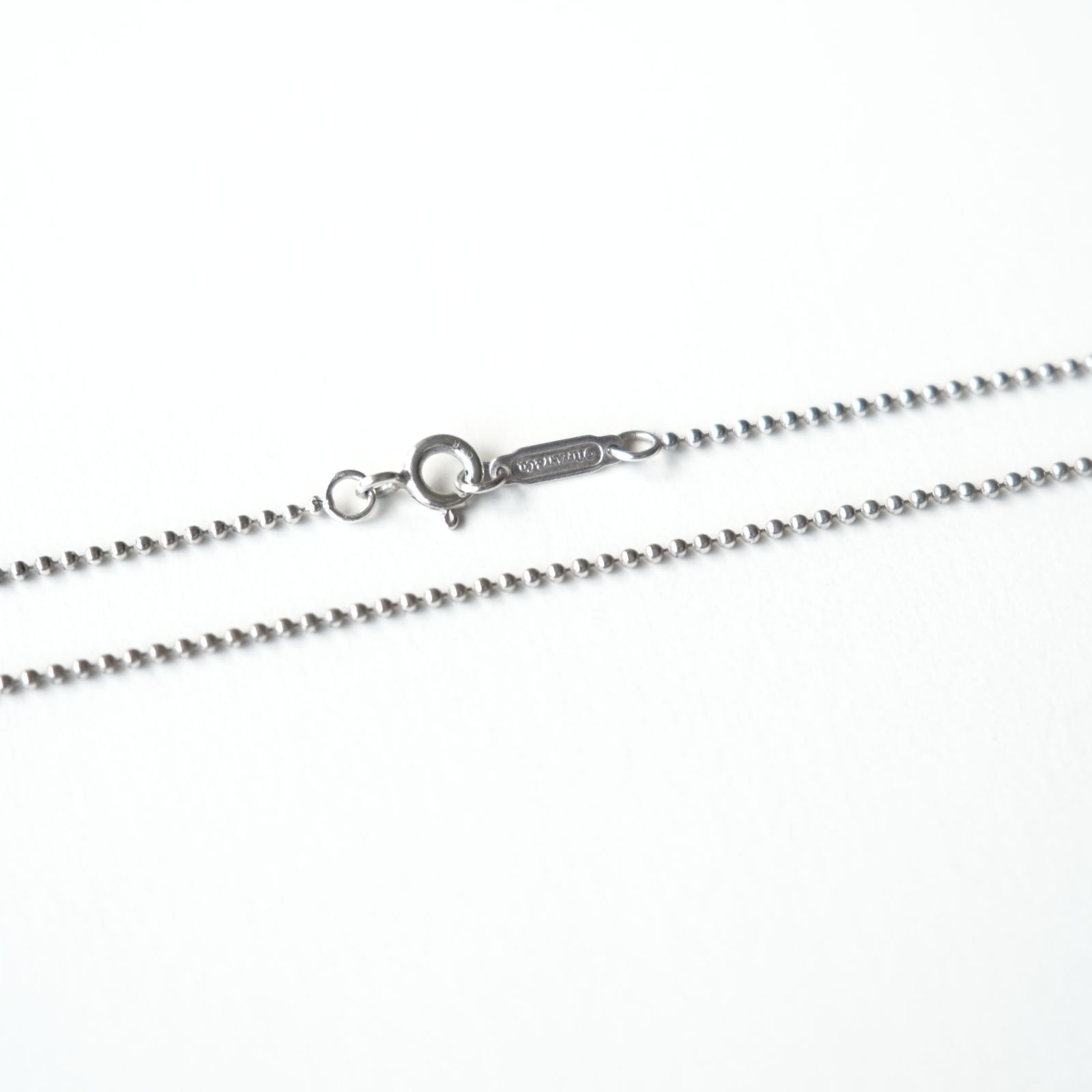 【45cm】ティファニー ネックレス ボールチェーン シルバー 925 希少 希少】TIFFANY & Co. ティファニー 極小ボールチェーン ネックレス