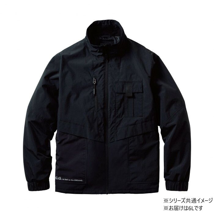 6Lまで揃う防風仕様の大きいサイズ 桑和 G.G. 防寒ブルゾン 防風・透湿 ブラック 4 0534-00