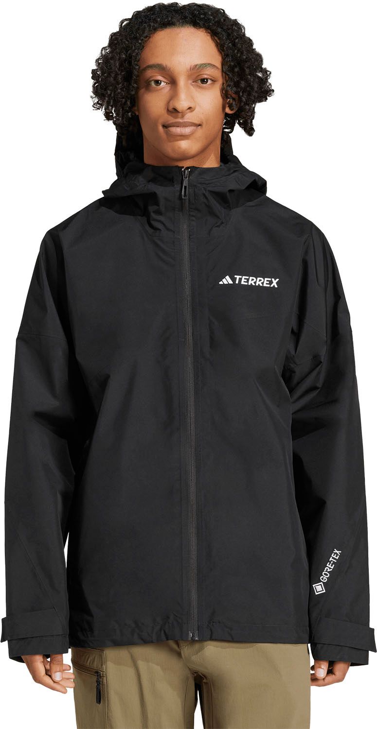 アディダス adidas アウトドア テレックス Xperior 2層構造 GORE-TEX パフォーマンスジャケット メンズ 男性 レインシェル 防水性 透湿性 レギュラーフィット 耐久性 KVF62 KF9998 COLGRN