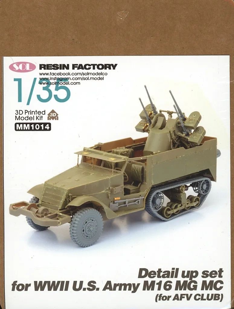 [Brand New] Plastic Model 1/35 WWII American M16 MGMC Anti-Aircraft Self-Propelled Gun Meat Chopper Detail Up Set (for AFV Clubs) Detail Up Parts [MM1014]