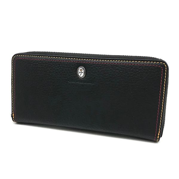 【倉吉店】 中古 CASTEL BAJAC | カステルバジャック 長財布 スレッド 036625 ブラック 【124】