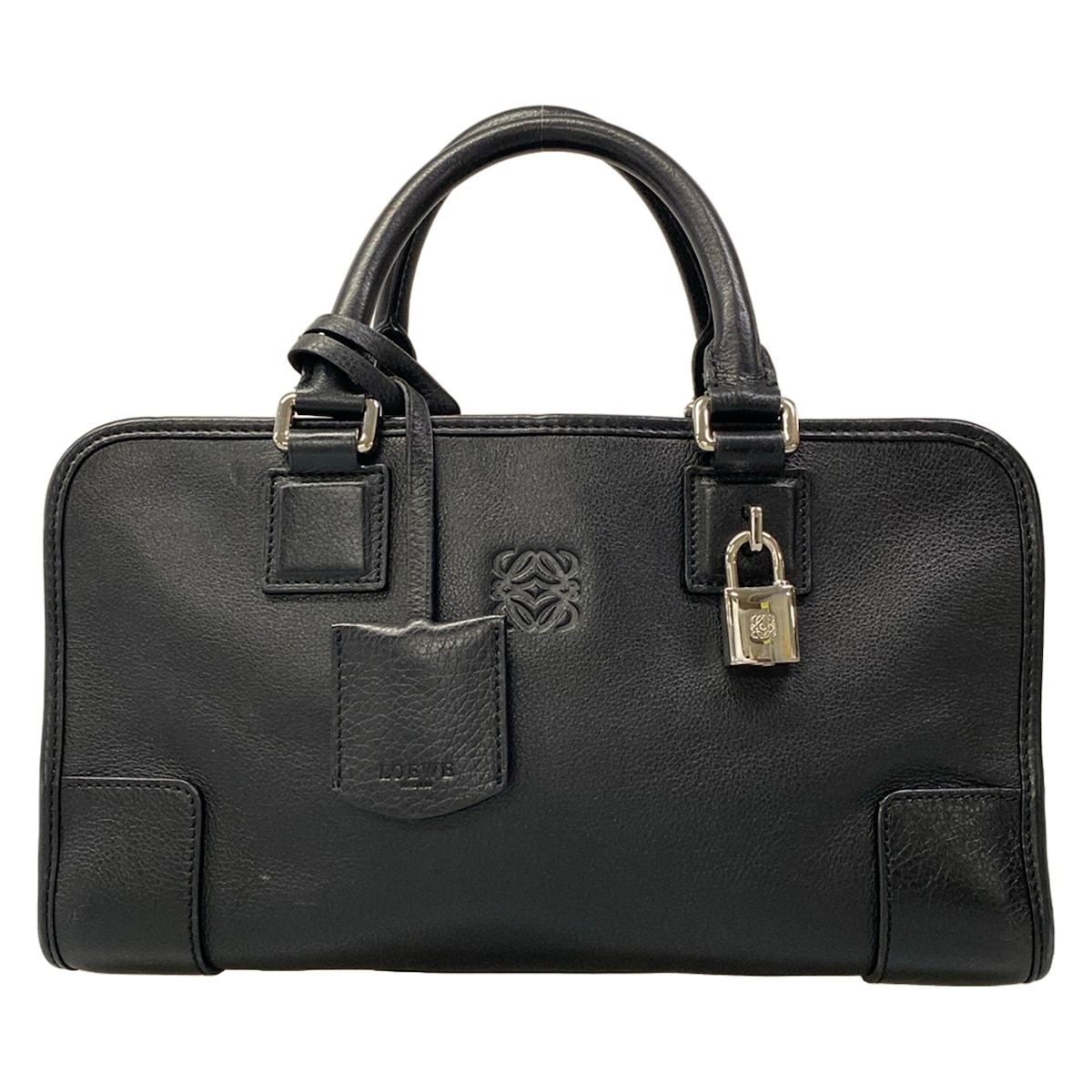 LOEWE(ロエベ) ハンドバッグ アマソナ28 黒 レザー