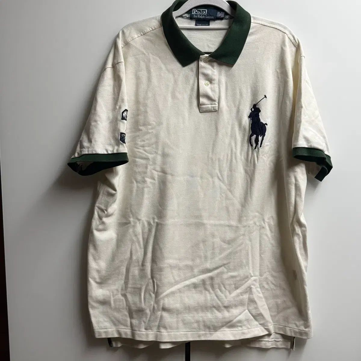 ポロ チーフキープ ビックポニー 白 緑 カラーTシャツ XXL 【公式通販】