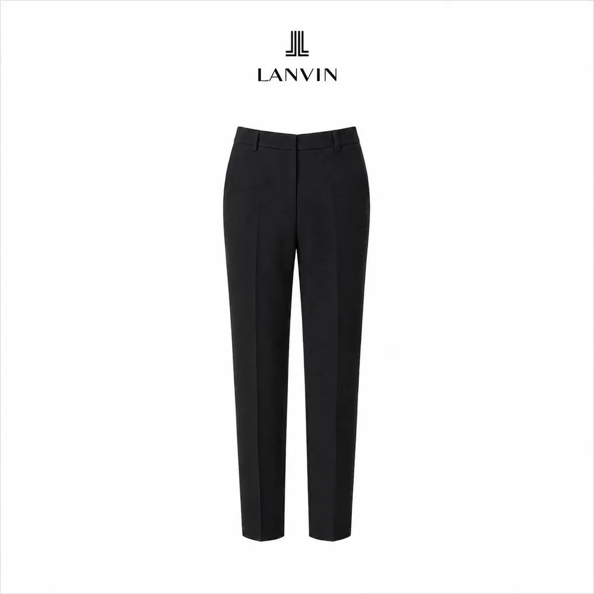 LANVIN ランバン ブラック ウール スラックス T34 (55) - 春・秋用