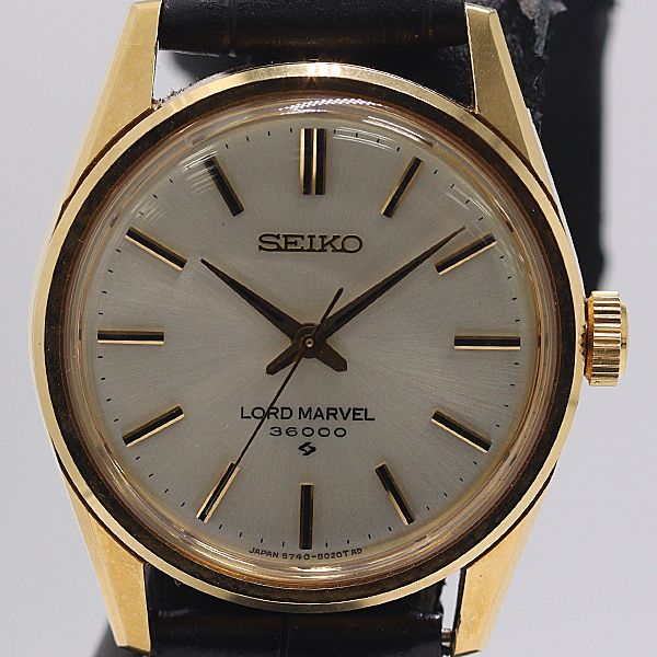 美品 箱付 稼働 セイコー ロードマーベル 36000 5740-8000 AT/自動巻 ホワイト文字盤 メンズ腕時計 2550000 7ERY MTM ABC27829