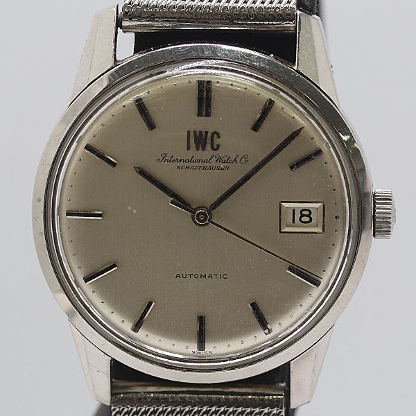 稼働 IWCシャフハウゼン ヴィンテージ AT/自動巻 デイト シルバー文字盤 メンズ腕時計 2000000 NSK MTM ABC27859