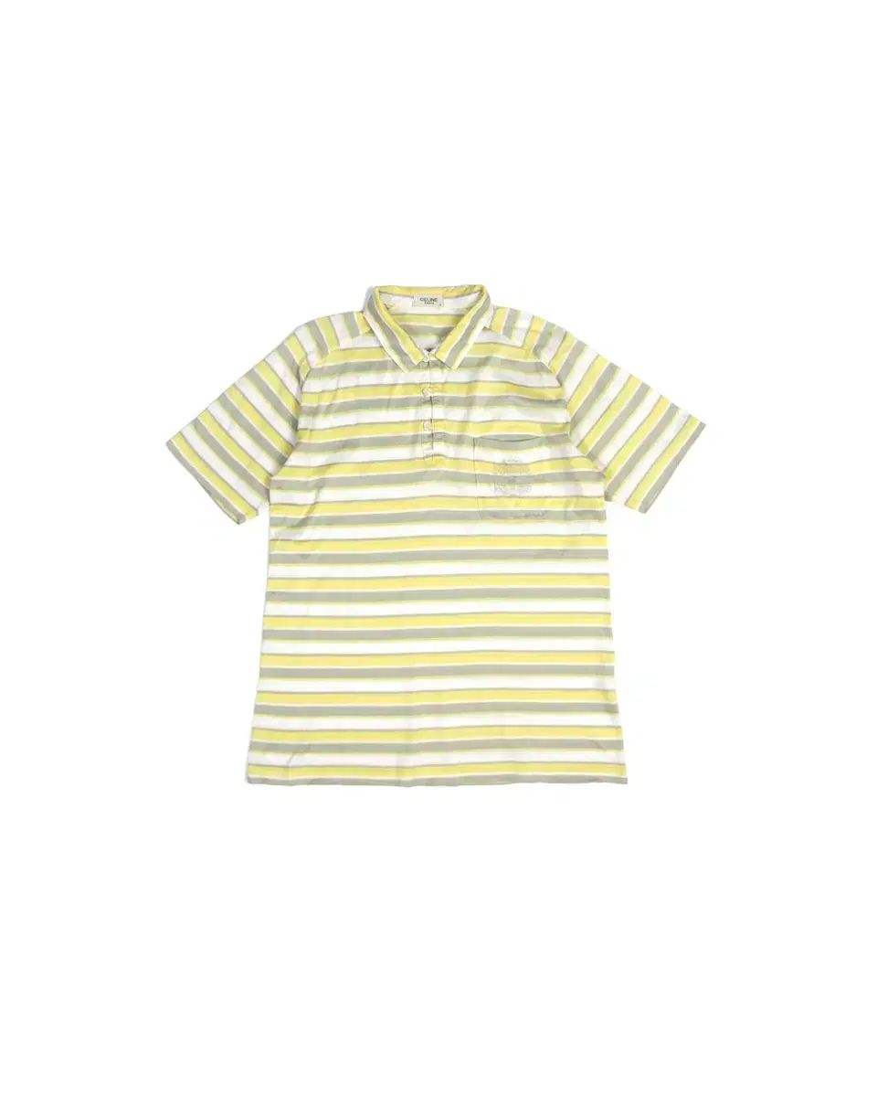 Celine Paris ストライプ POLOシャツ