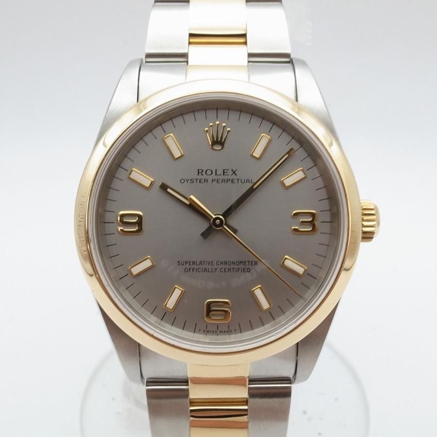 ロレックス オイスターパーペチュアル 14203 T番 OH済み K18 YG SS メンズ 自動巻き 時計 ROLEX 431,200円