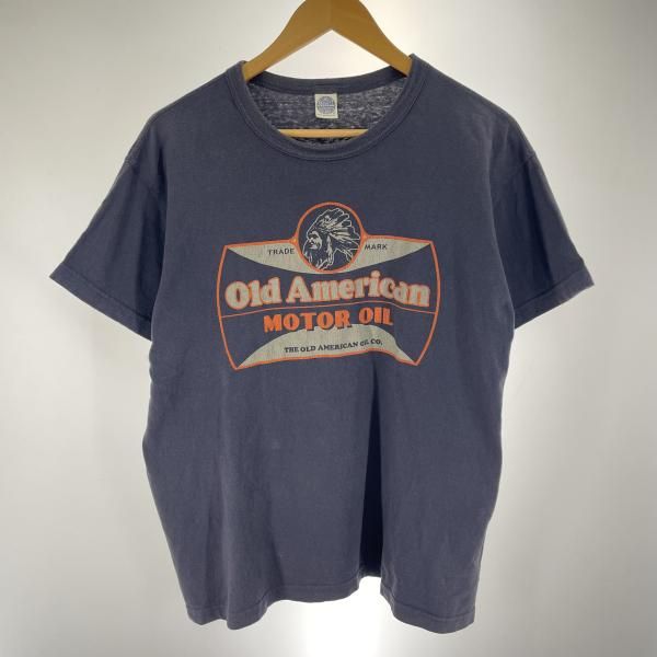 【中古】REAL McCOYS oldamricanプリント S/S Tee　サイズXL 紺[91] 6,360円