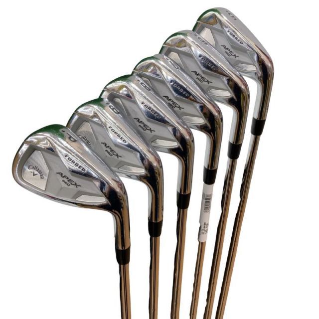 【中古】 キャロウェイ APEX PRO(2019) 6S アイアンセット IR 純正特注シャフト (フレックスS) メンズ 男性用 右利き 右用 Cランク ゴルフクラブ