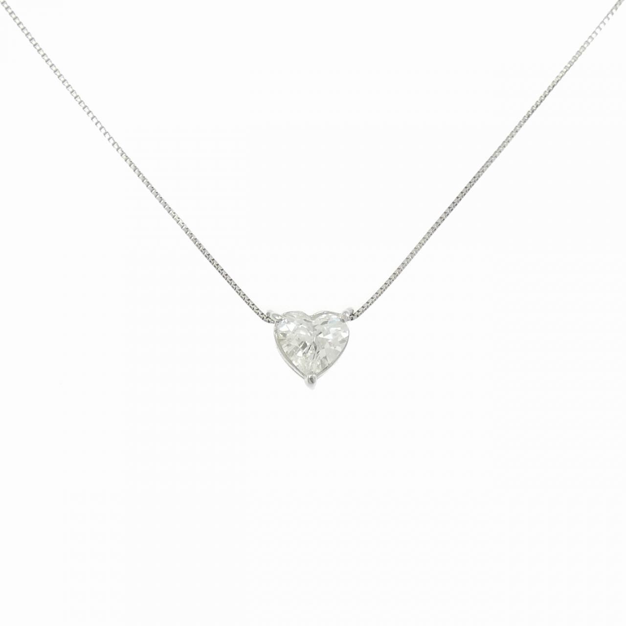 PT850 ダイヤモンド ネックレス 1.001CT I I1 ハートシェイプ