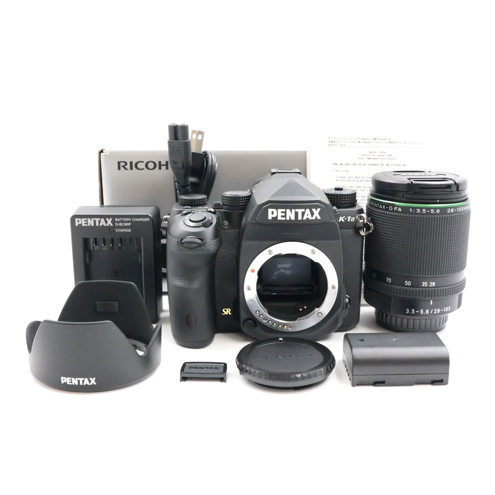 ■シャッター数445枚！新品同様■ PENTAX K-1 Mark II 28-105WR レンズキット ブラック フルサイズデジタル一眼レフカメラ 16007 ペンタックス
