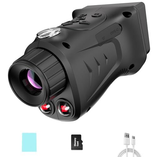 2026新型暗視鏡 単眼鏡型 フルカラー ナイトビジョンカメラ 1080P画質 2.8インチ屏幕 18Xデジタルズーム 3レベル赤外線調整可能 赤外線 望遠 録画 撮影 8GBSDカード 日本語取扱説明書pms