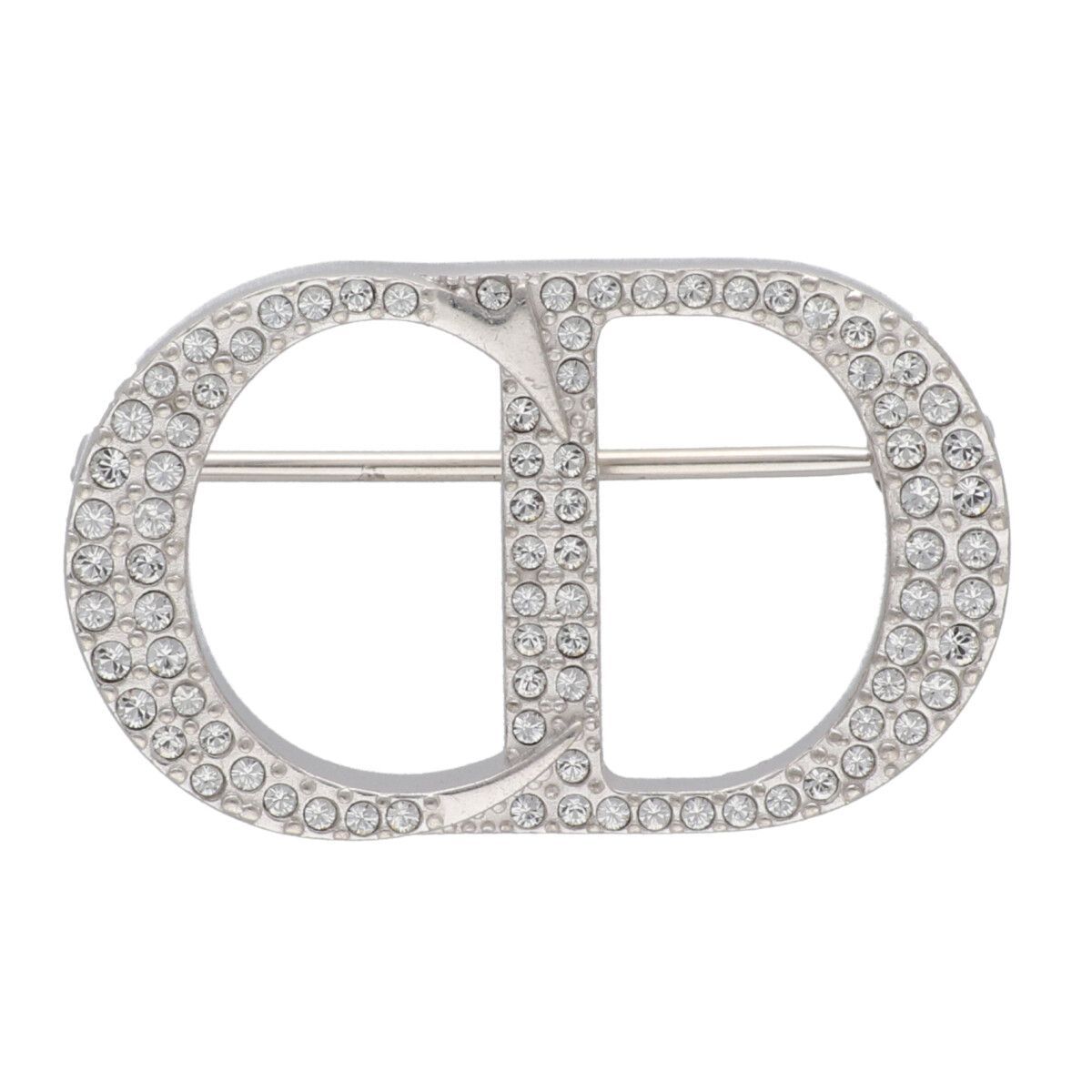 【中古】 Christian Dior クリスチャン・ディオール ブローチ ブローチ CD Icon V1230HOMST_D990 CDロゴ シルバー 925 クリスタル　ラインストーン 26021132 LI 39,520円